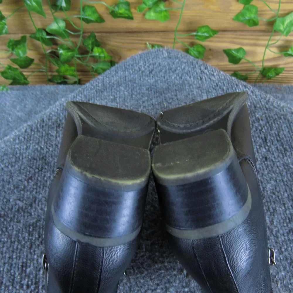 Bongo Colette Womens Black Ankle Booties Synthetic Side Zipper Casual Shoes‎ 7 M
